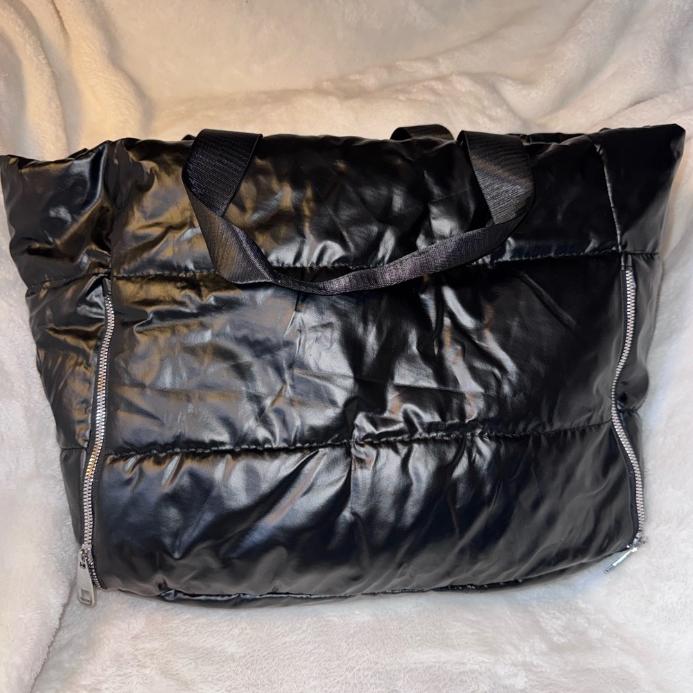 BRAND NEW - Black Quilted Puffer Tote Bag